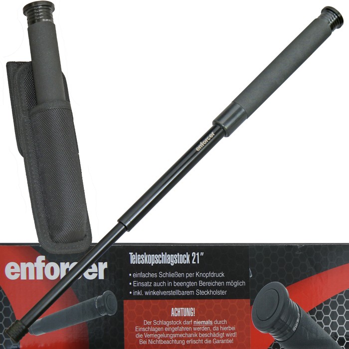 Enforcer, Teleskopschlagstock, Druckknopf Schließung, Nylonholster